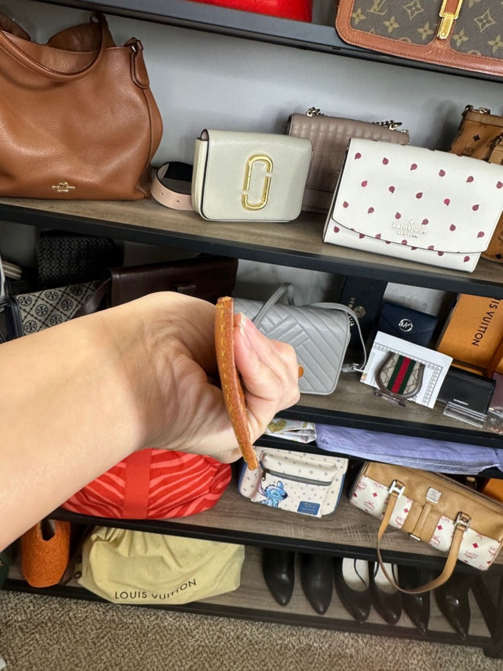 Louis Vuitton Vachetta Leather Luggage Tag - Light Brown with Yellow Stitching - Picture 7 of 8